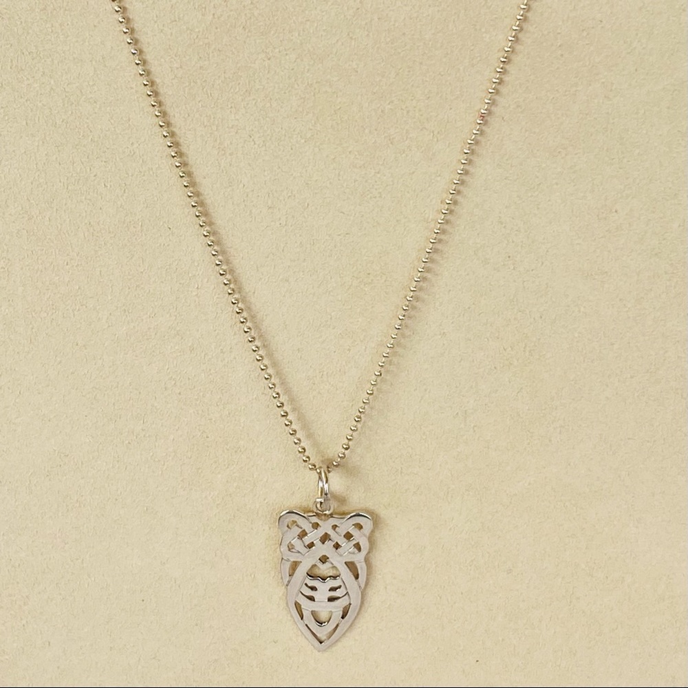 New Sterling Silver Arrowhead Pendant Long Sterling Silver Ball Chain Necklace